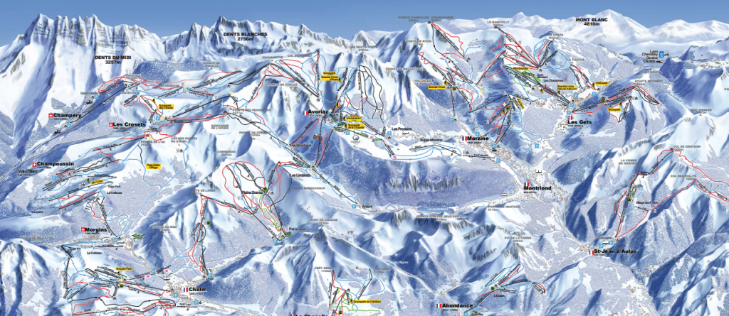 Carte des Portes du Soleil