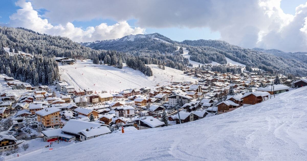 Ski in France, resort of Les Gets