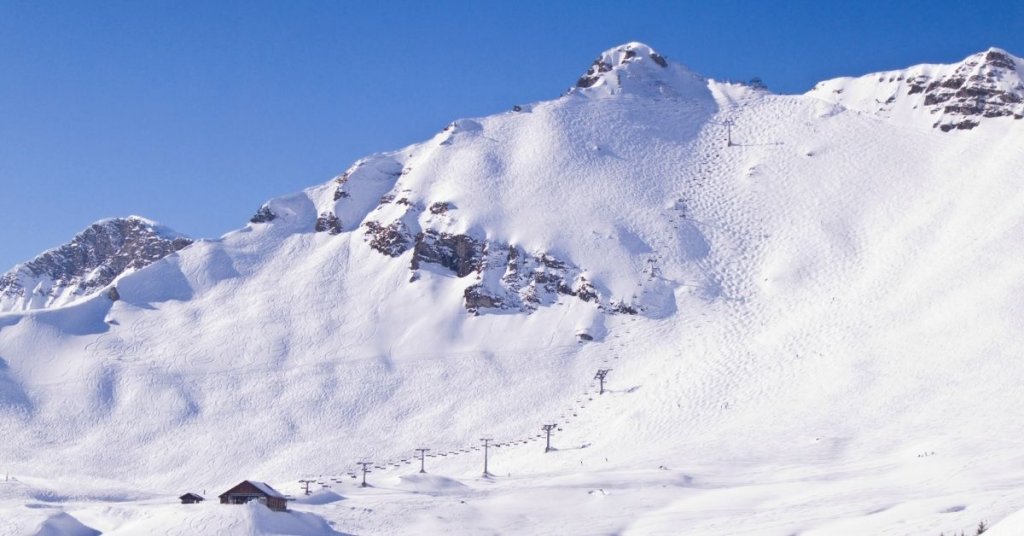 High altitude ski run near Morzine