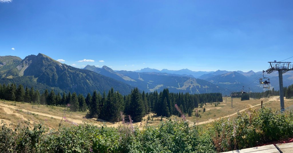 Panoramic of Morzine in summer