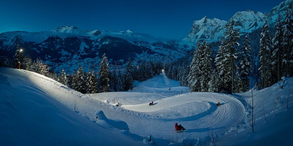 Sledging at night - Morzine things to do in winter