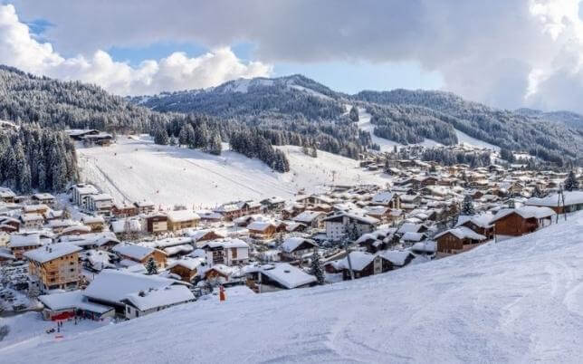 Portes du Soleil ski area in winter