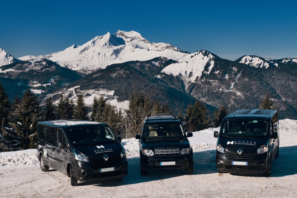 Service de chauffeurs de Hunter Chalets dans les Alpes françaises