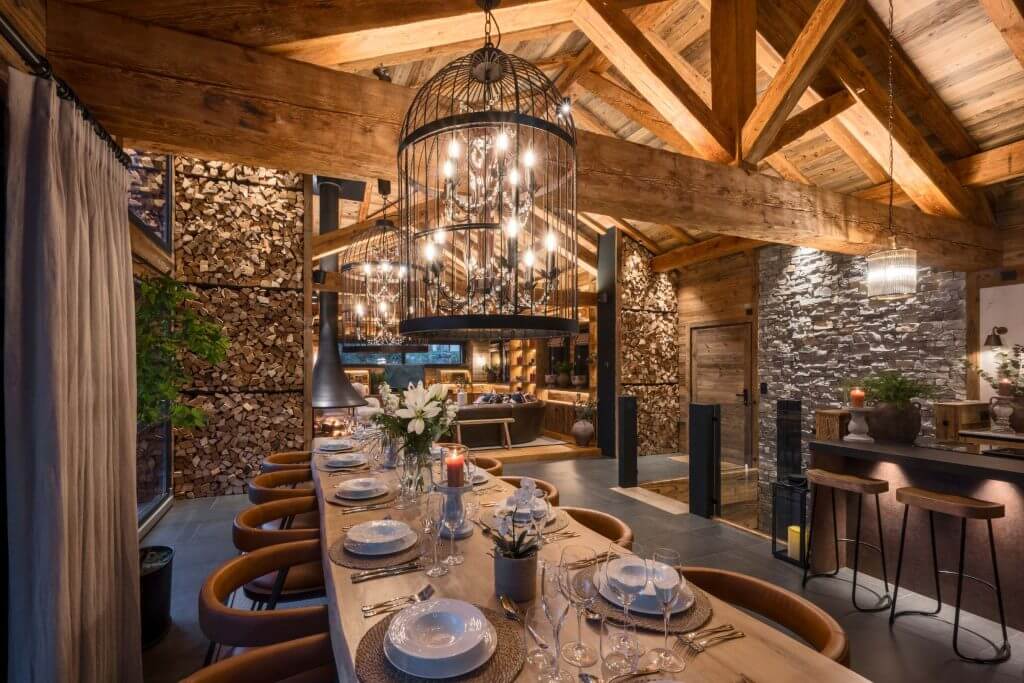 Chalet Mont Des Anges Morzine dining table