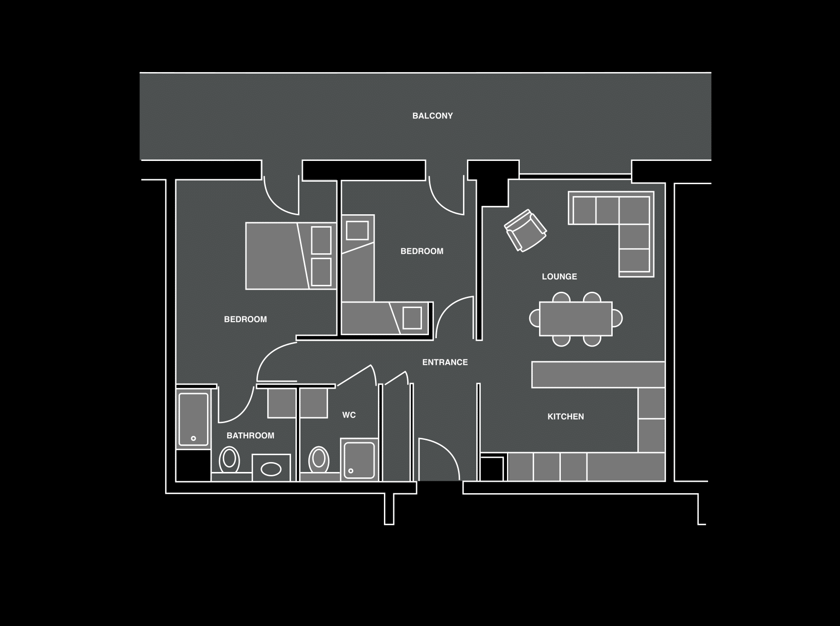 Plan d'étage de l'appartement Caly View