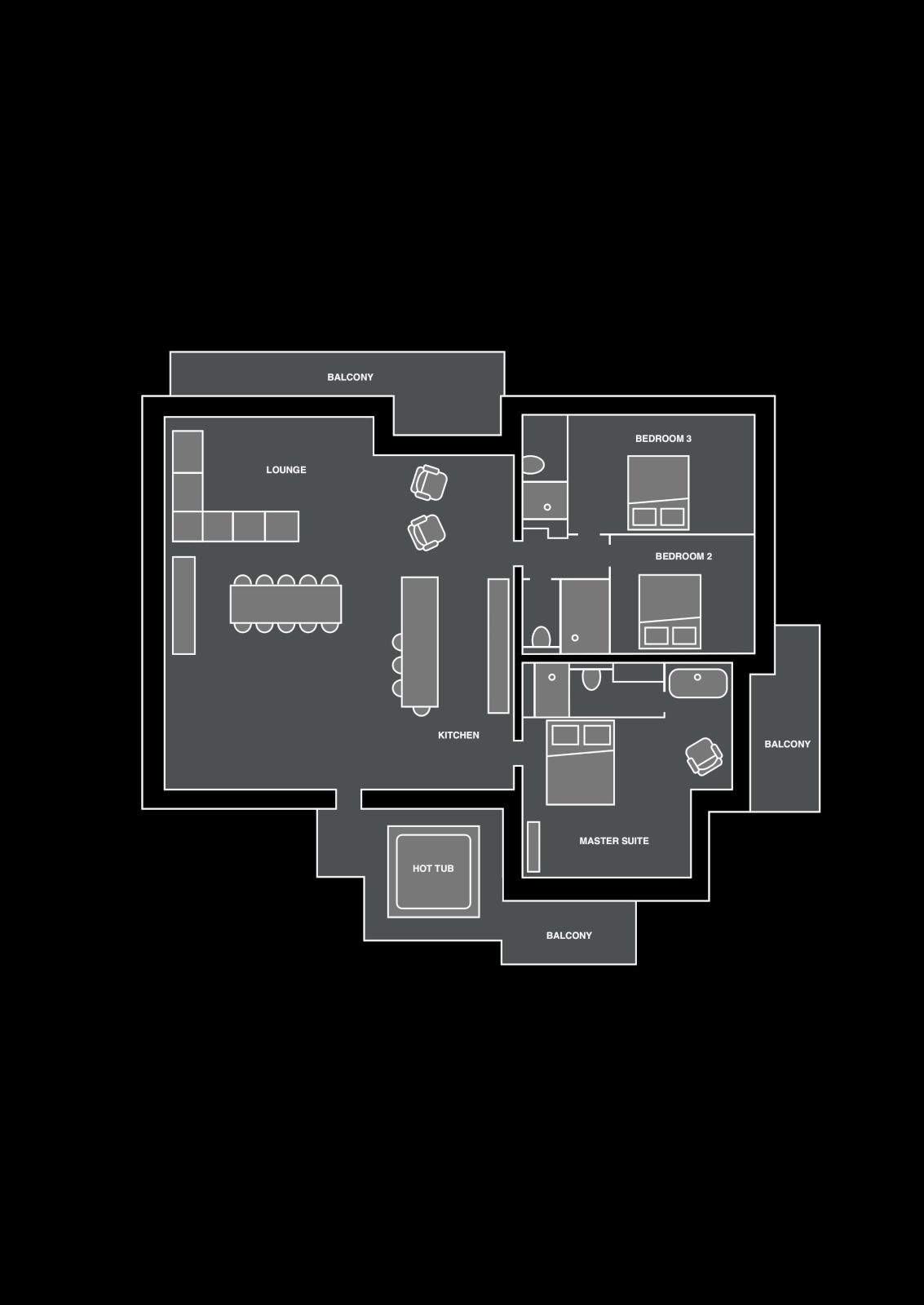 Plan d'étage du Chalet Joy