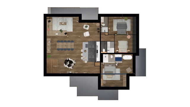 Plan d'étage du Chalet Joy