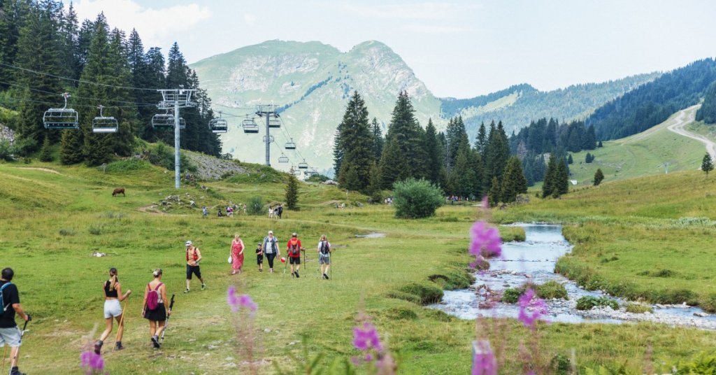 Family time in the French Alps during summer